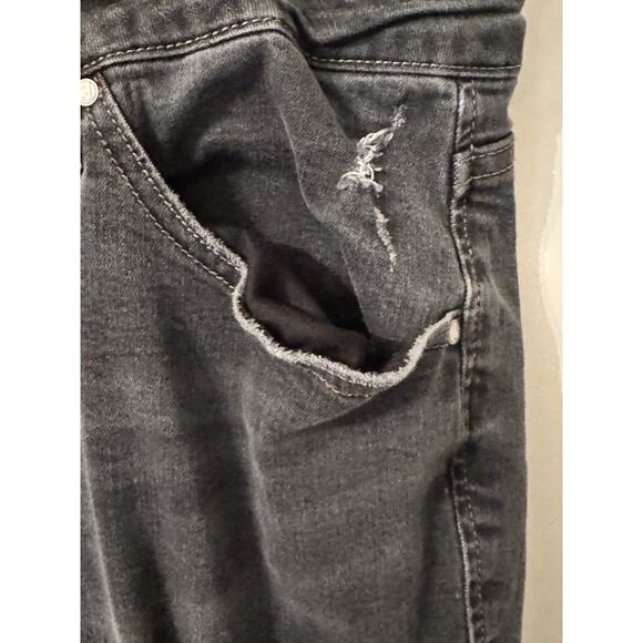 Jag Jeans Plus Sz 18W Black Stretch Denim Girlfriend Raw Edge Ankles Retro Boho - Picture 6 of 11